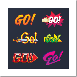 Go! Beat Em Up Bespoke Arcade Game Signs Posters and Art